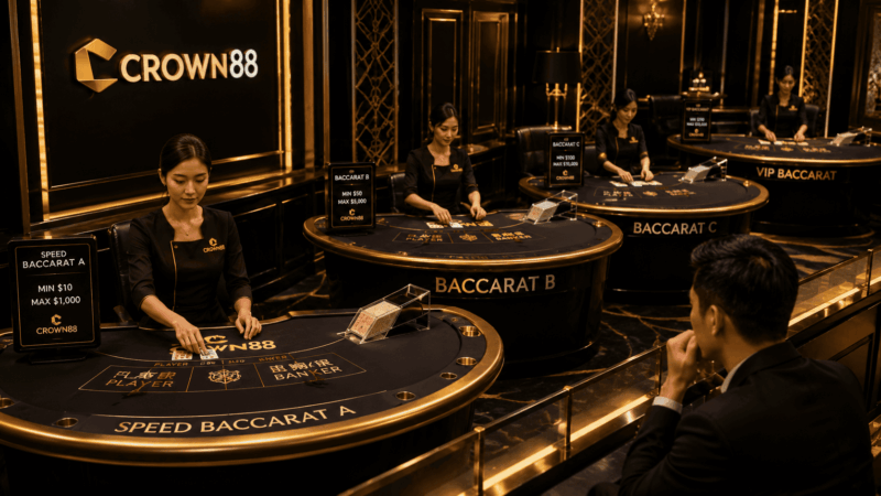 Crown88 baccarat strategy table selection